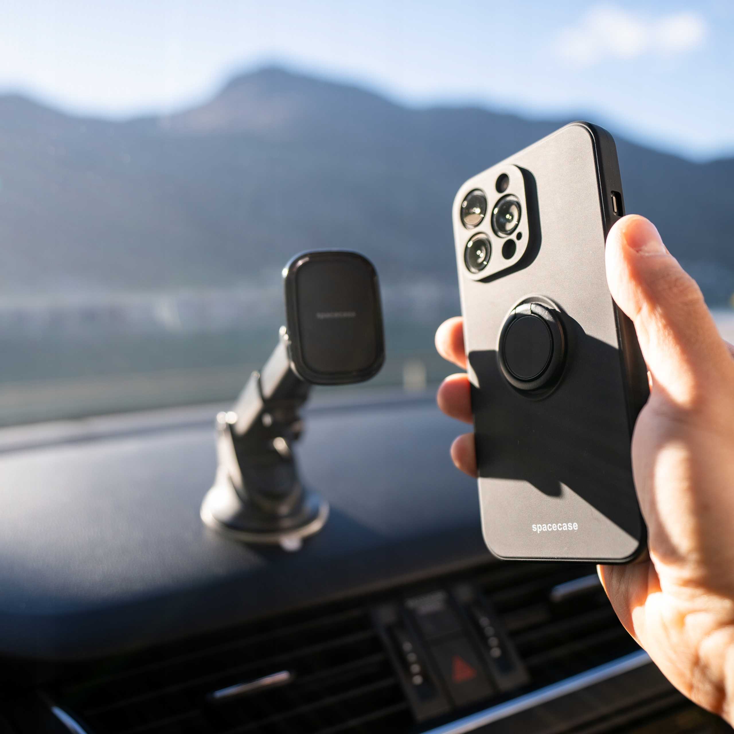 Spacecase Car Holder SC10 Dash/Windshield Magnetic black