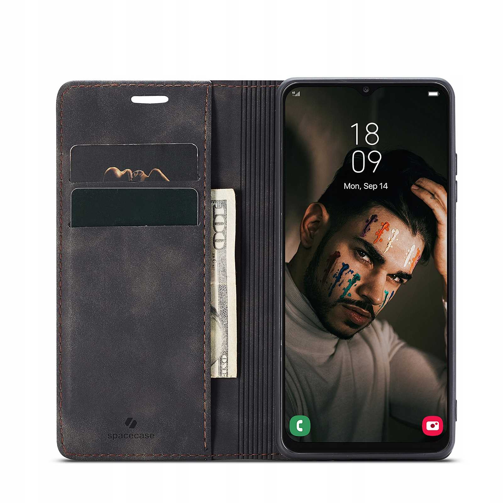 Spacecase Wallet Galaxy A13 4G black
