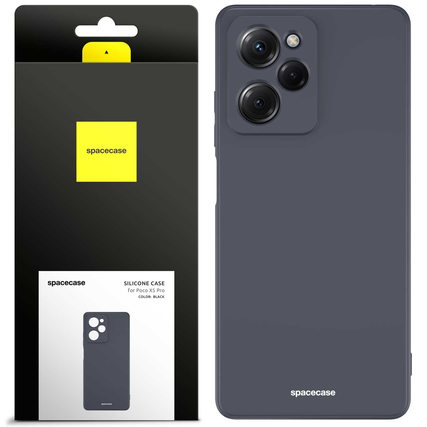 Spacecase Silicone Case Poco X5 Pro 5G Black