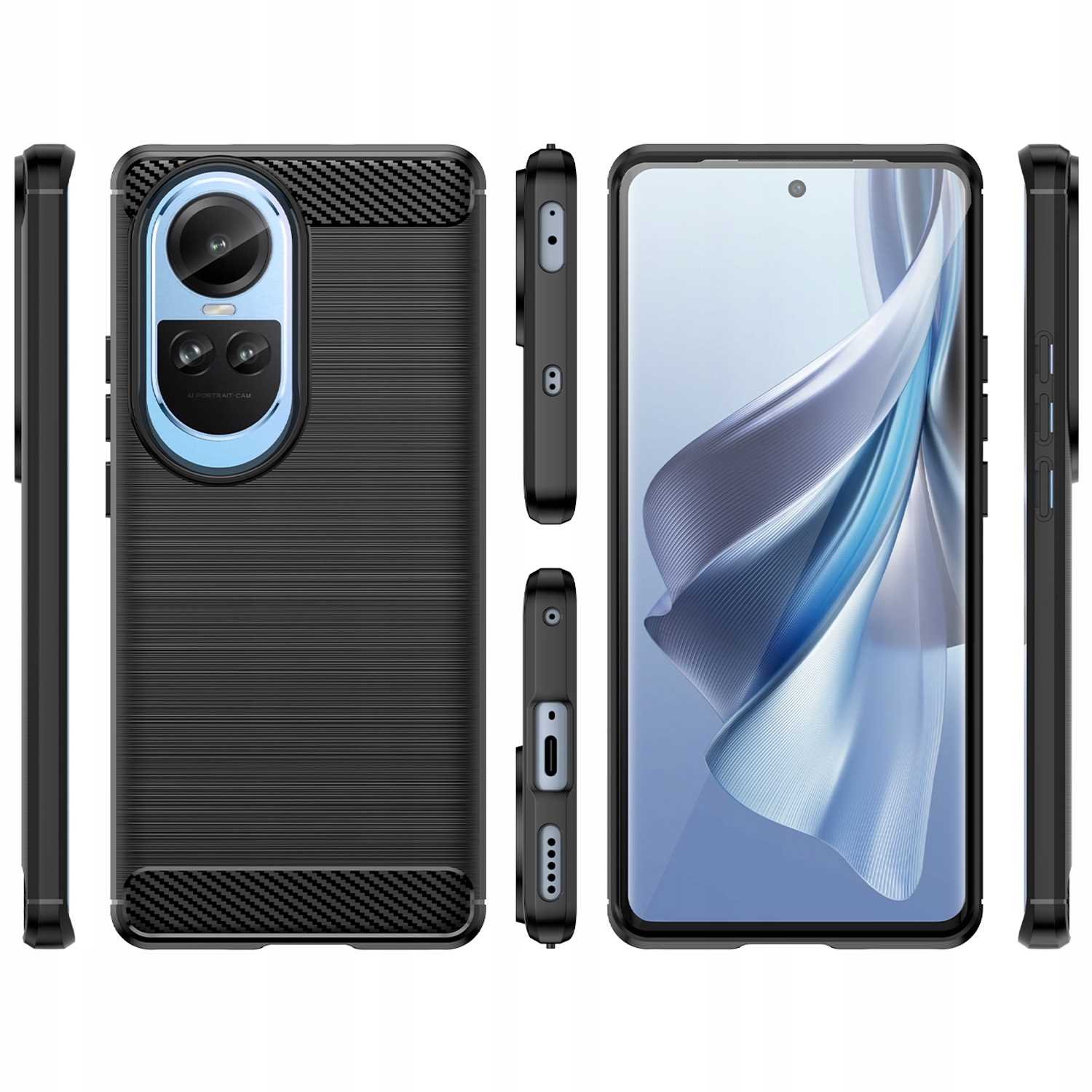 Spacecase Carbon Oppo Reno 10/10 Pro 5G black