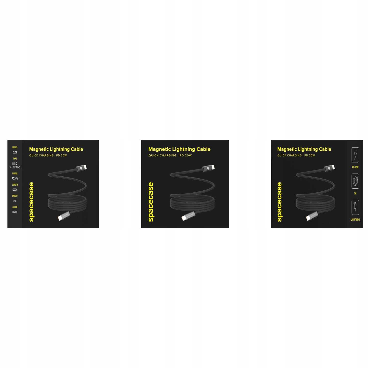 Spacecase Usb-C To Lightning Magnetic Cable 1M 20W Cl09 B