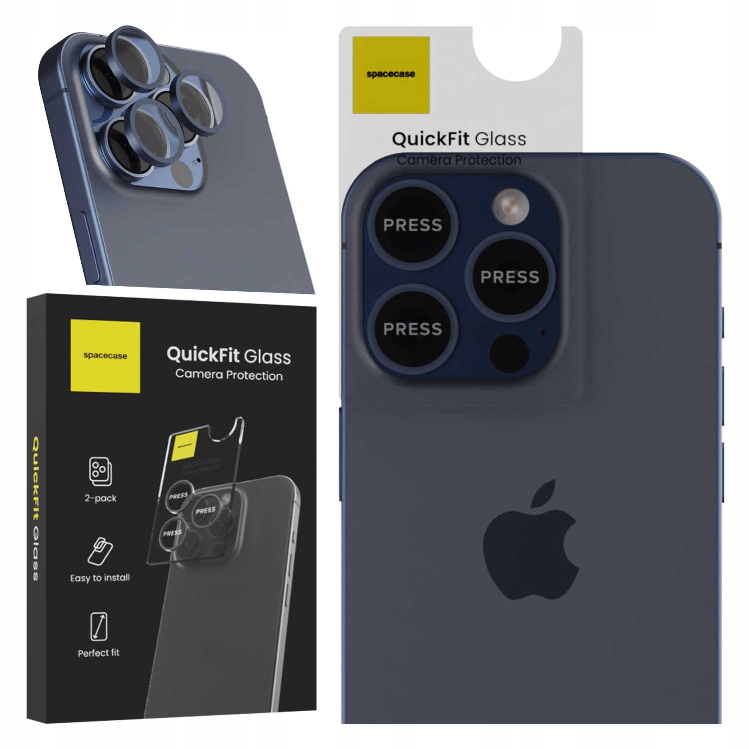 Spacecase QuickFit Camera iPhone 15 Pro/15 Pro Max dark blue