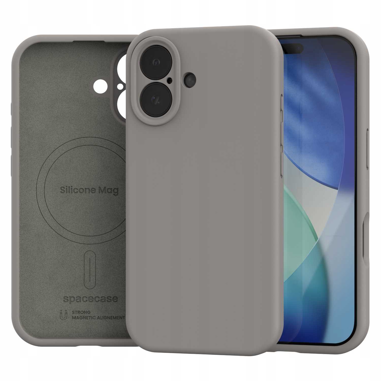 Spacecase Silicone Mag Iphone 17 Stone