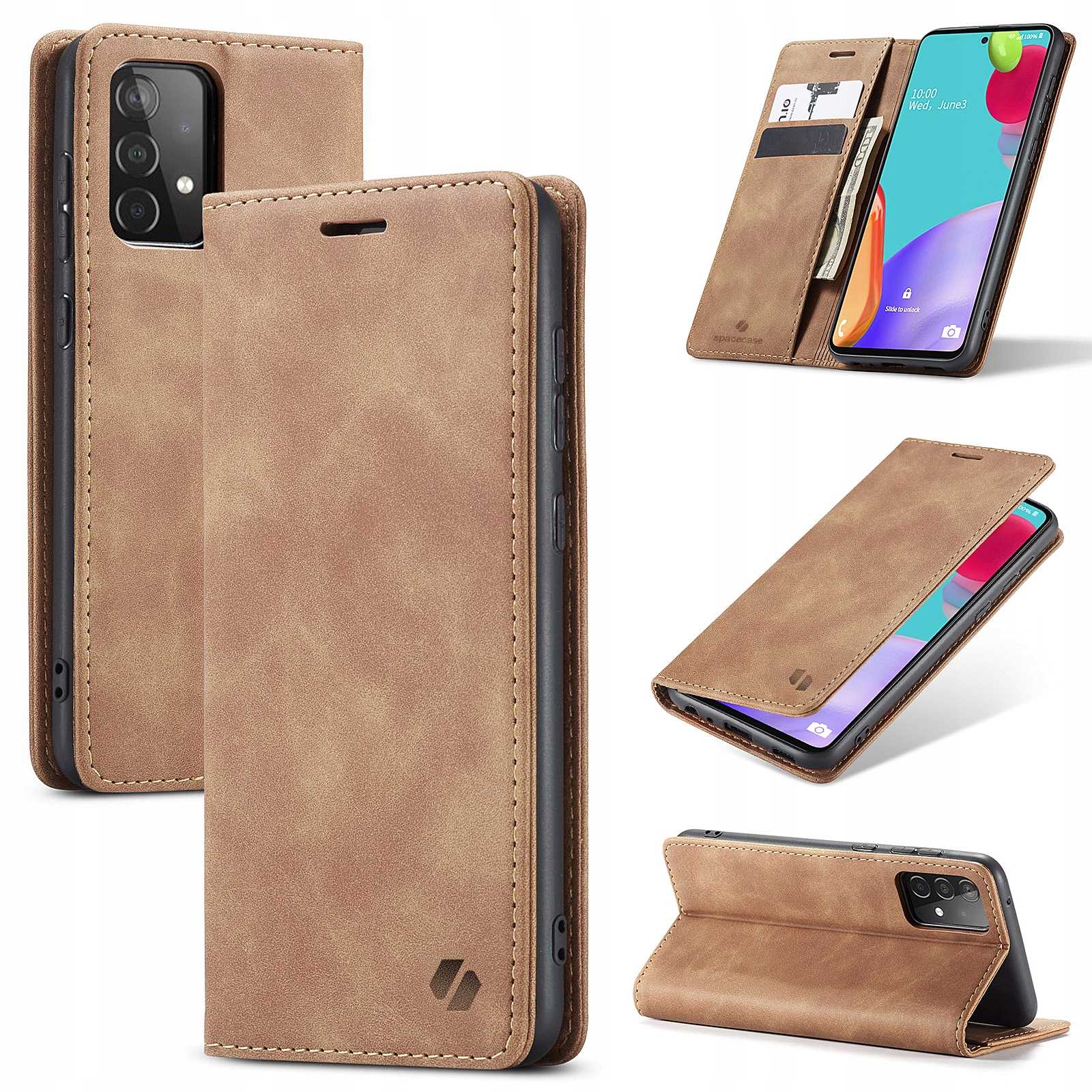 Spacecase Wallet Galaxy A52 5G Light Brown