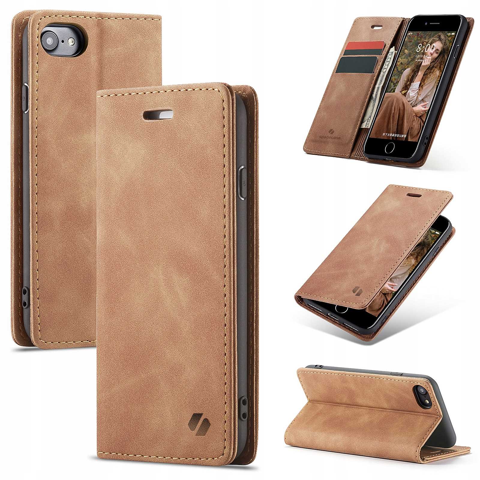 Spacecase Wallet Iphone 7/8/Se 2020 Light Brown