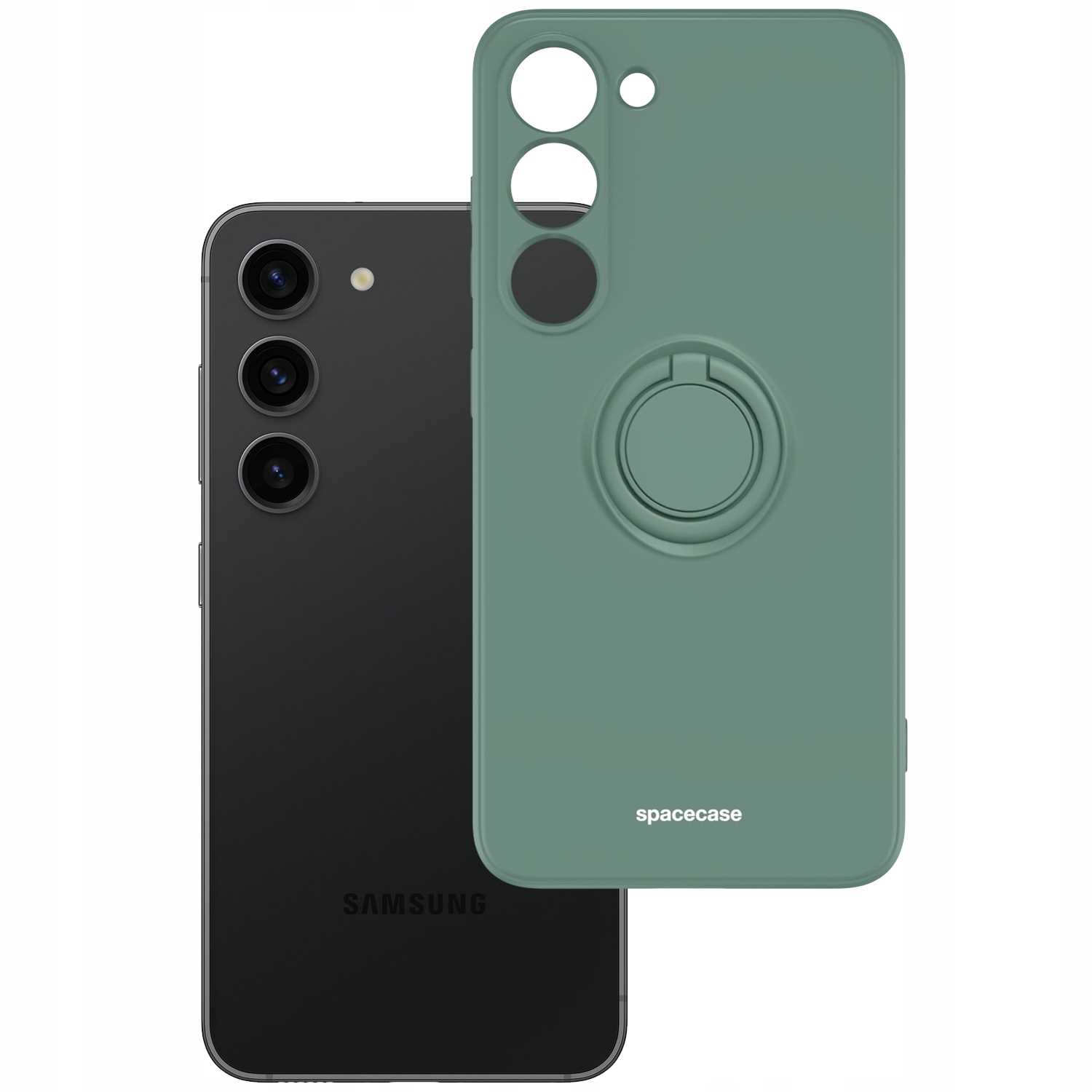 Spacecase Silicone Ring Galaxy S23 dark green