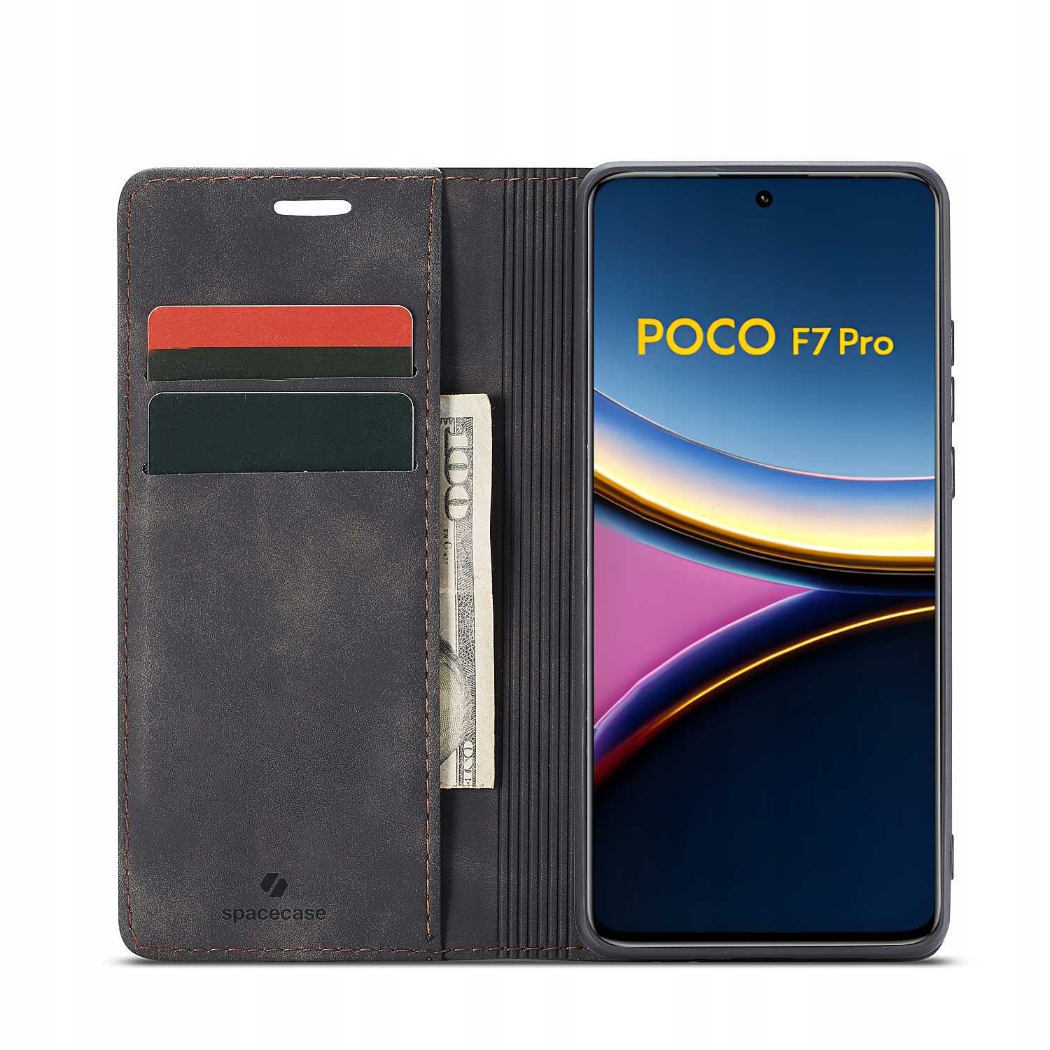 Spacecase Wallet Poco F7 Pro black
