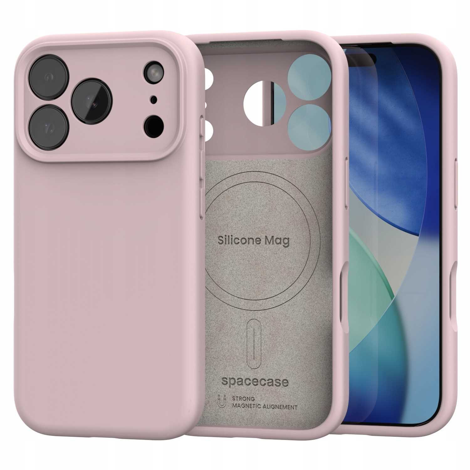 Spacecase Silicone Mag iPhone 17 Pro baby pink