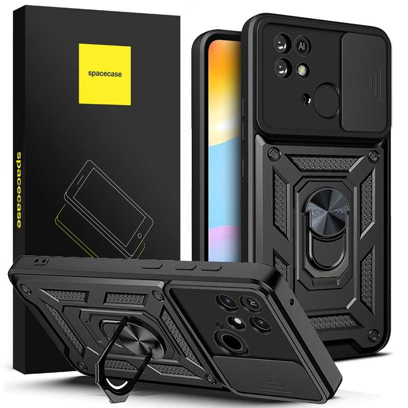 Spacecase Camring Redmi 10C/Poco C40 Black
