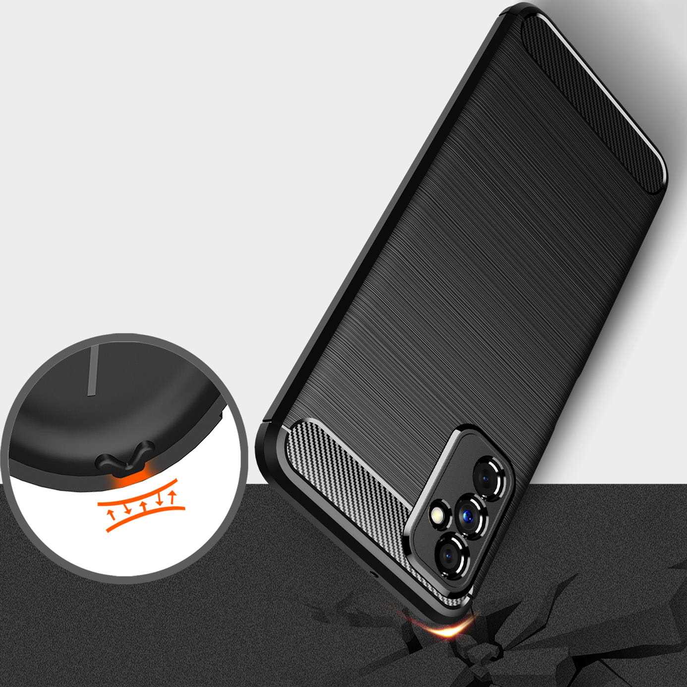 Spacecase Carbon Galaxy M52 czarny