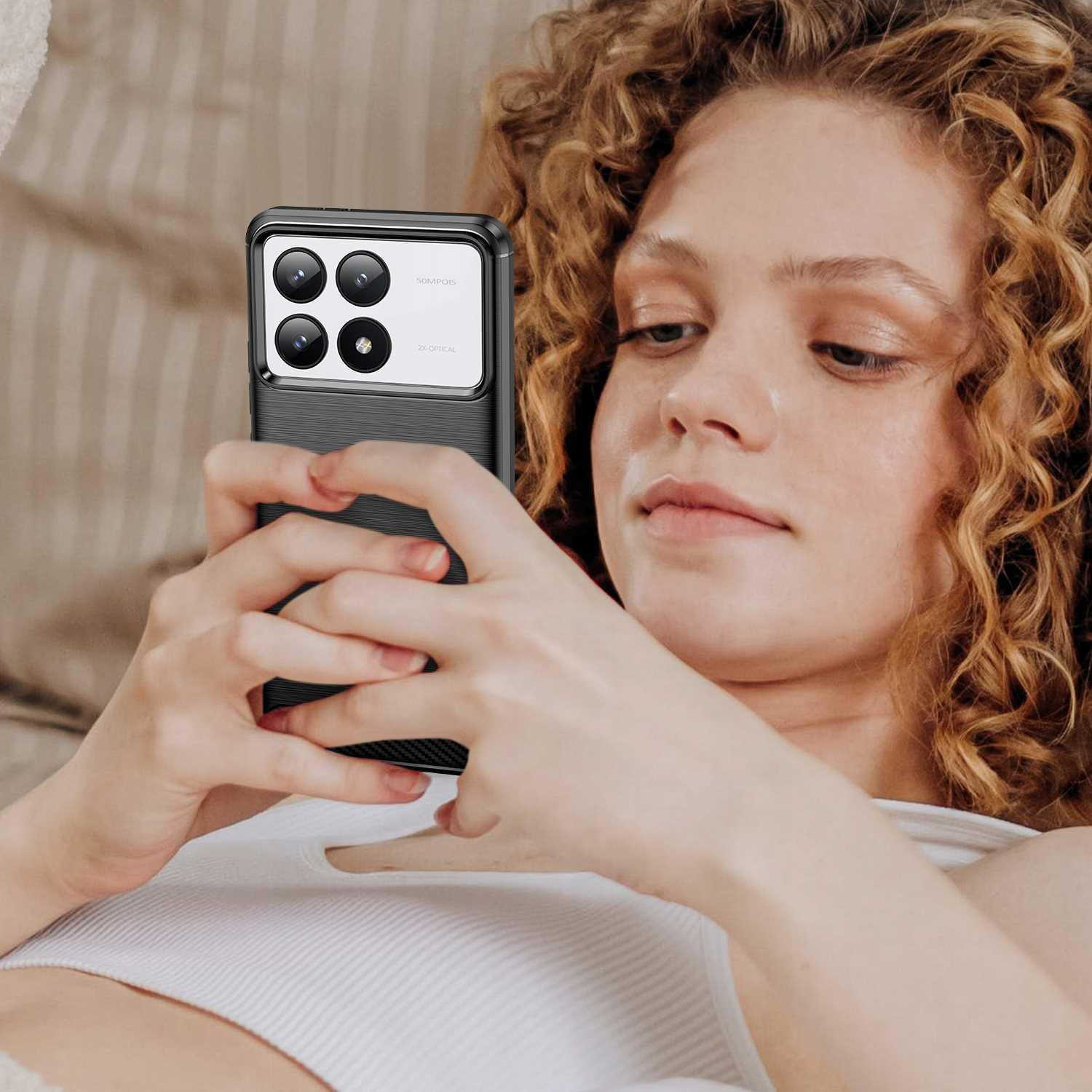 Spacecase Carbon Poco F6 Pro 5G black