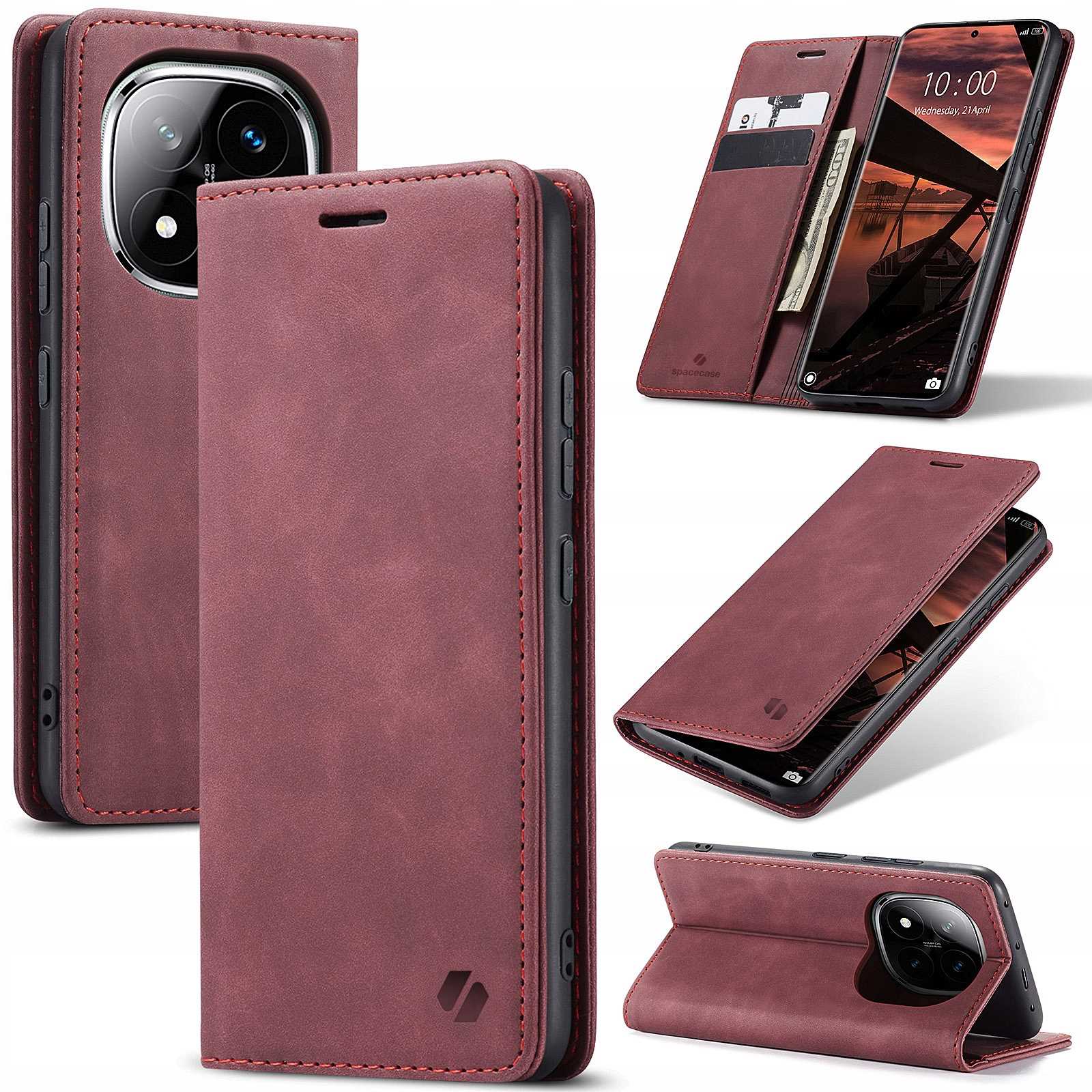 Spacecase Wallet Poco X7/RM Note 14 Pro/Pro+ 5G red