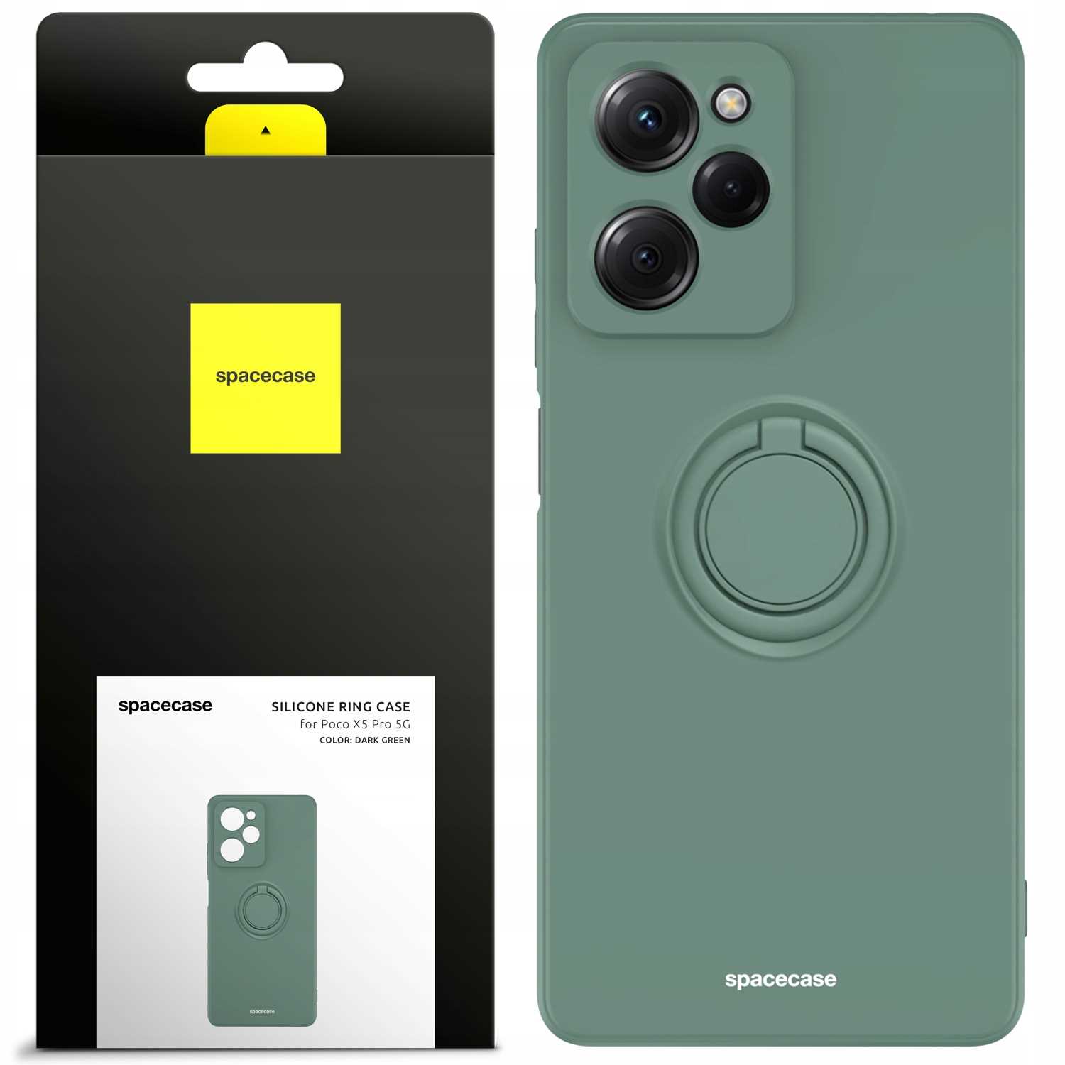 Spacecase Silicone Ring Poco X5 Pro 5G Dark Green