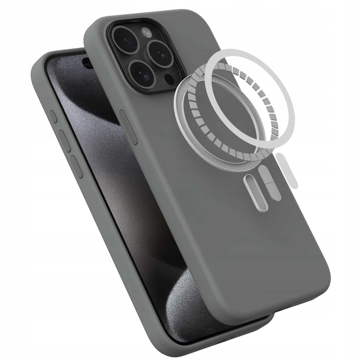 Spacecase Pure Mag iPhone 15 Pro Max gray