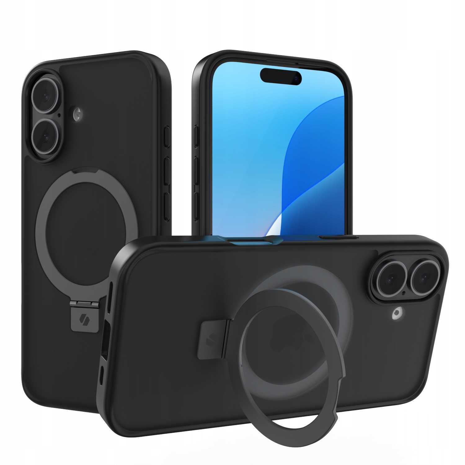 Spacecase Ring Pro Mag Iphone 16 Black