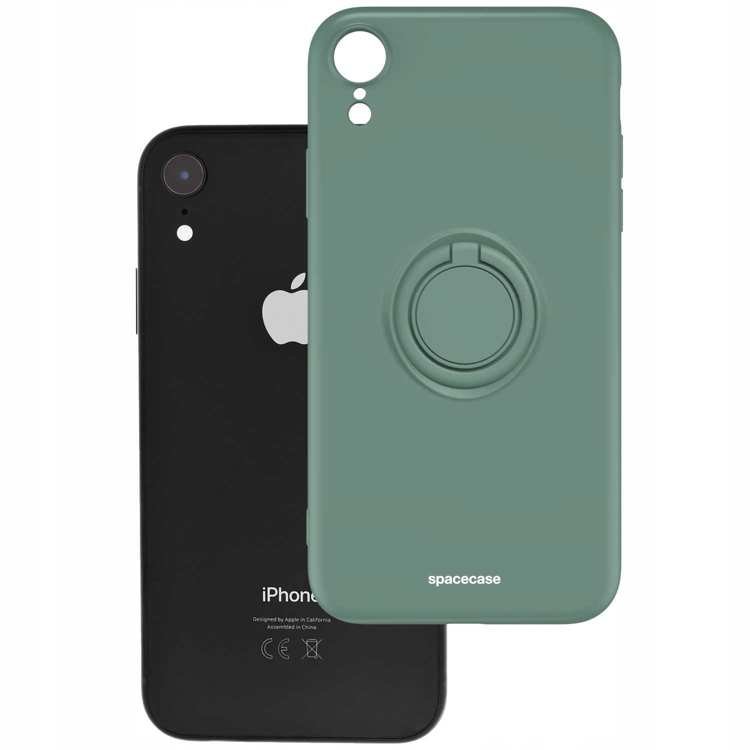 Spacecase Silicone Ring iPhone Xr dark green