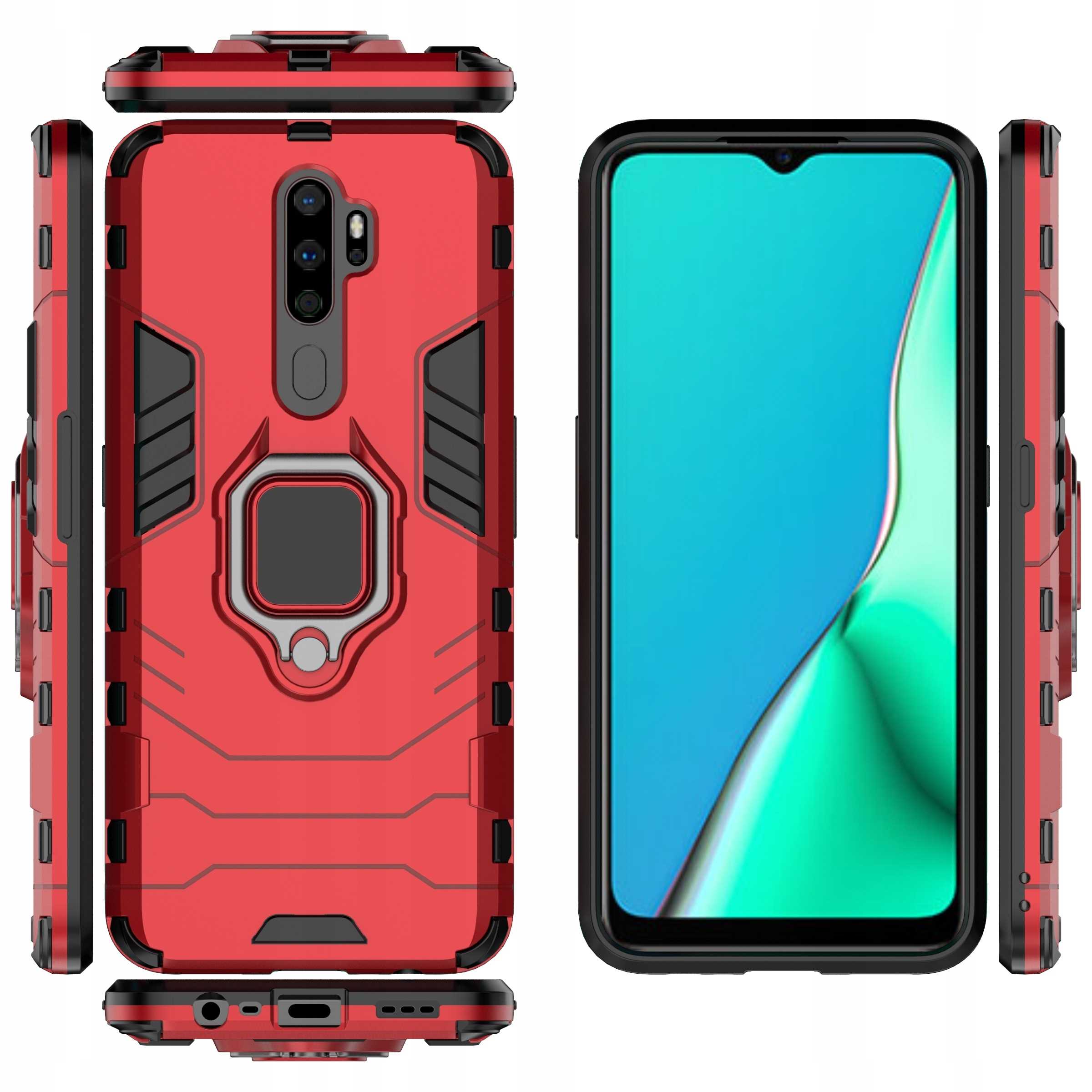 Spacecase X-Ring Oppo A5/A9 2020 Czerwony