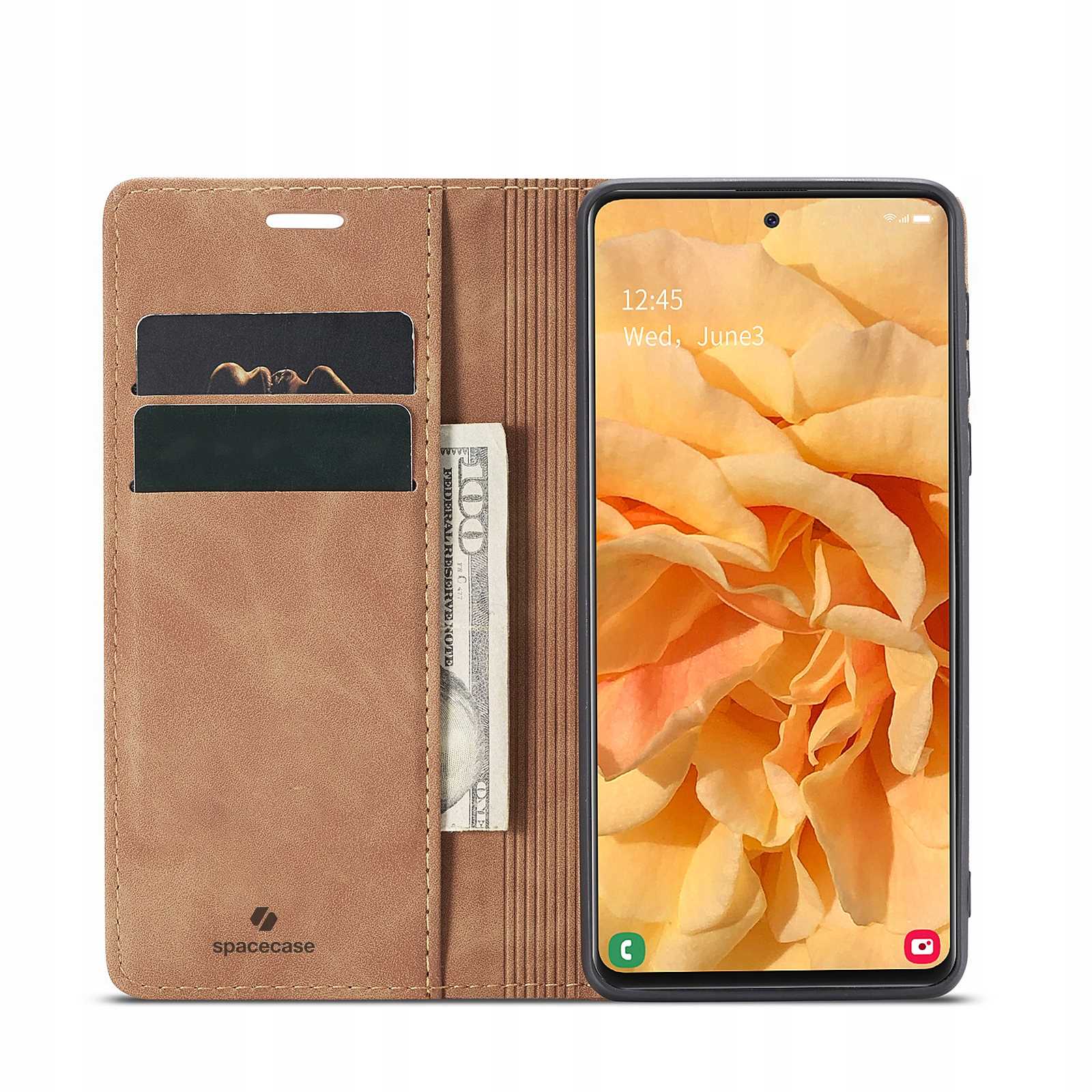 Spacecase Wallet Galaxy A51 light brown