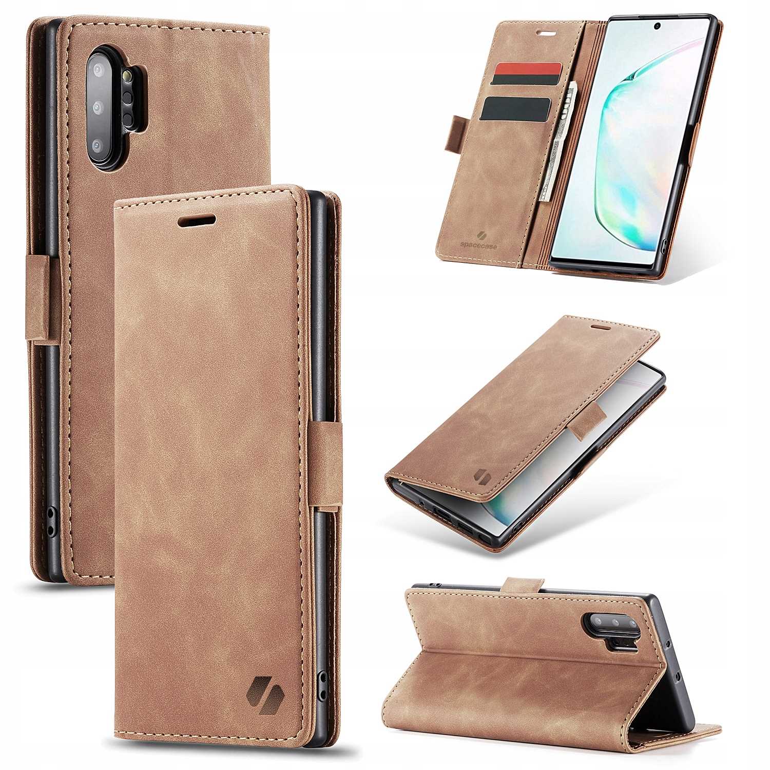 Spacecase Wallet Galaxy Note 10+ Light Brown