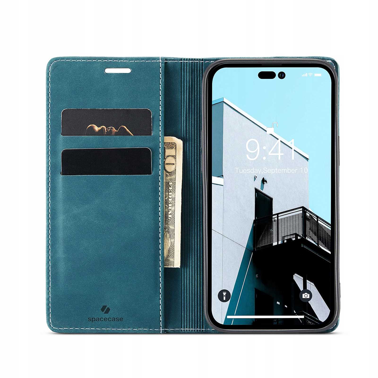 Spacecase Wallet iPhone 14 Pro Max blue