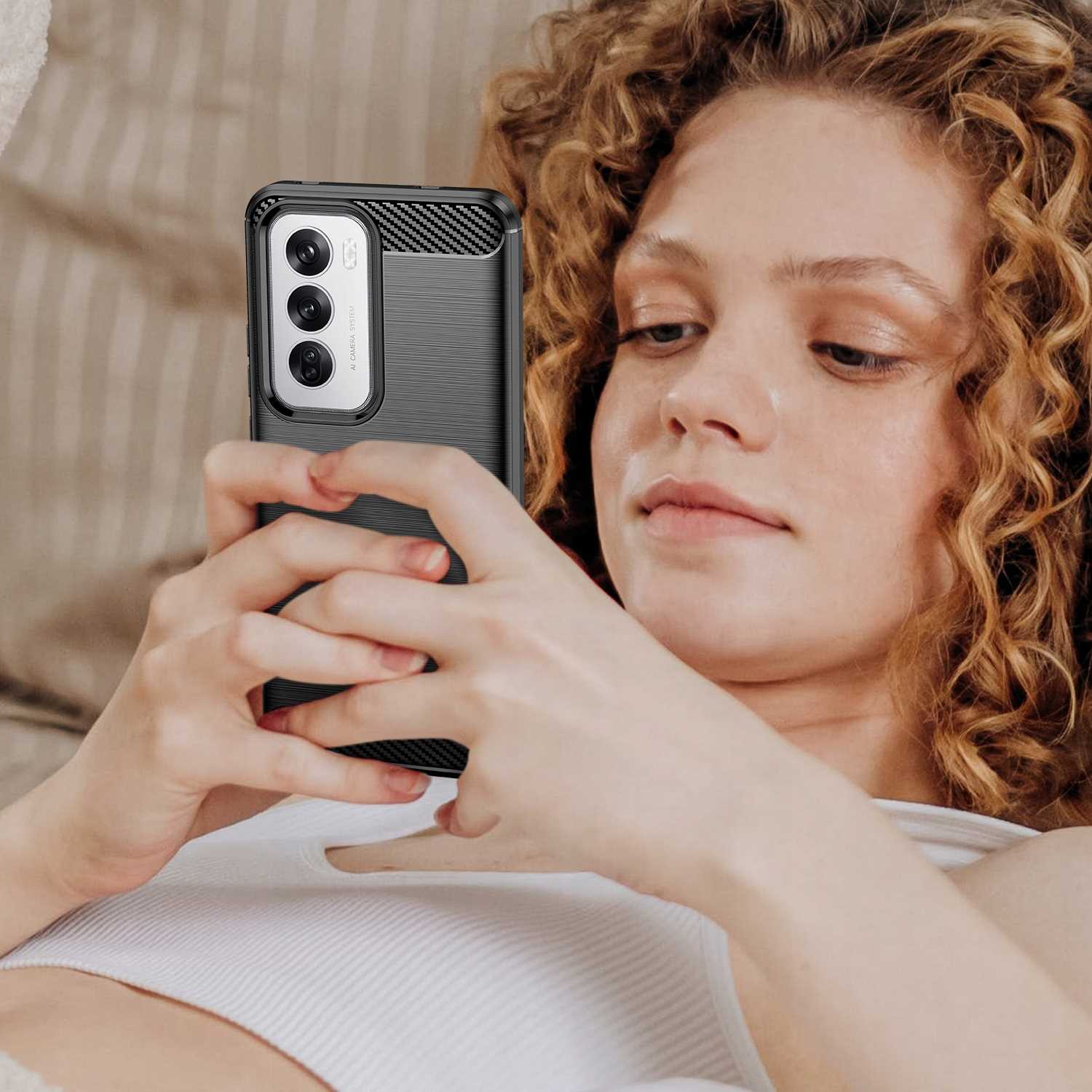 Spacecase Carbon Oppo Reno 12 5G Black