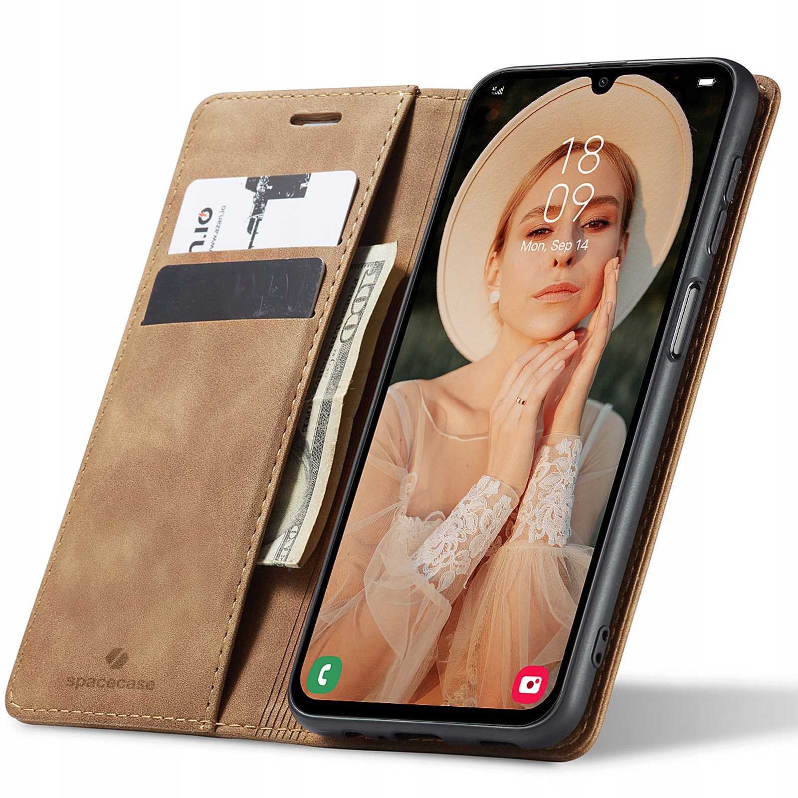 Spacecase Wallet Galaxy A24 Light Brown