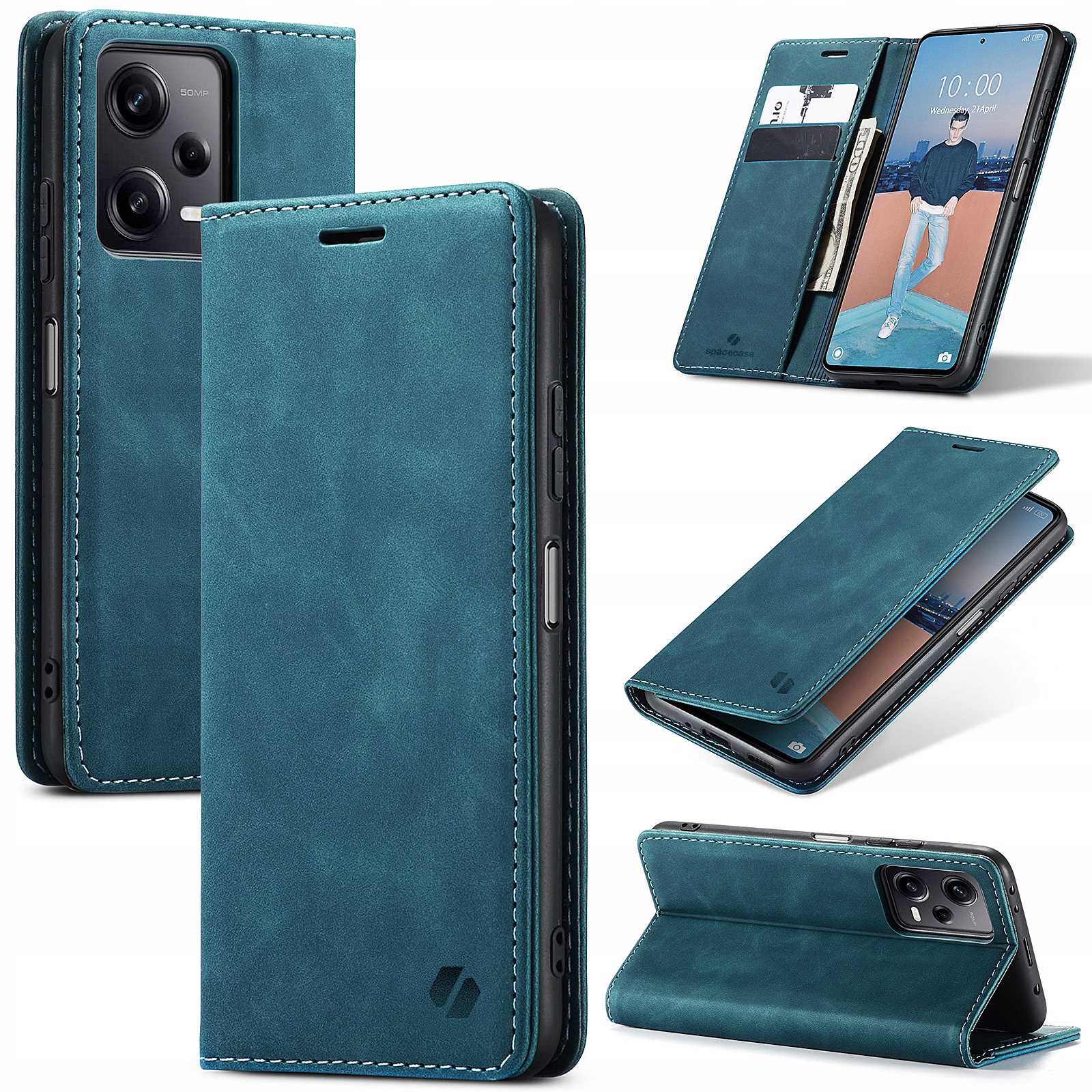 Spacecase Wallet Poco X5 Pro/Note 12 Pro blue