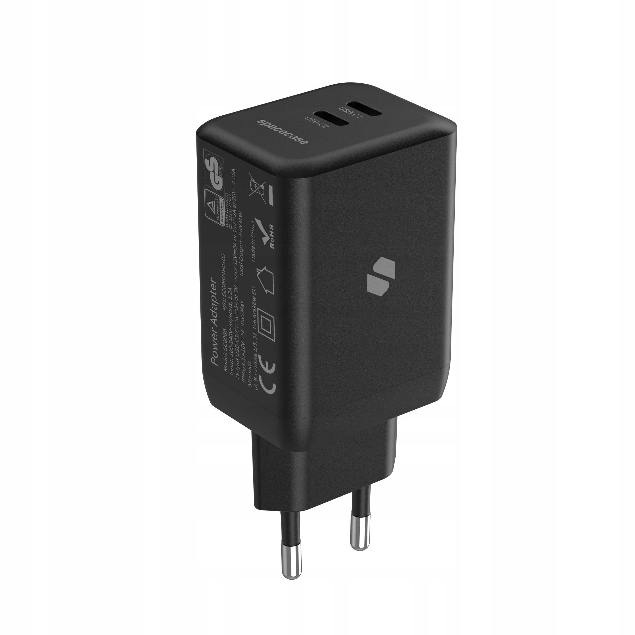 Spacecase USB Charger 45W GaN SC006B black