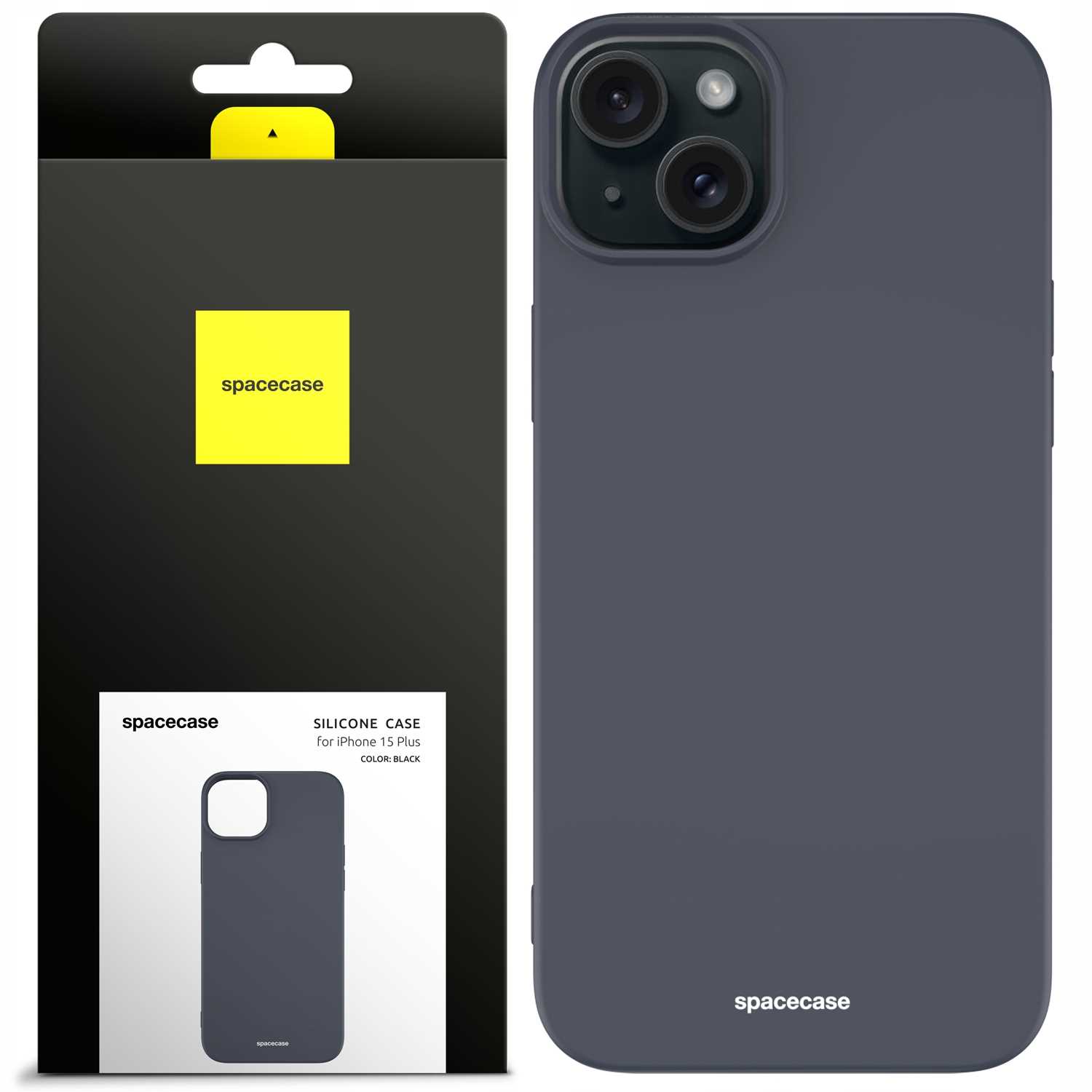 Spacecase Silicone Case Iphone 15 Plus Black