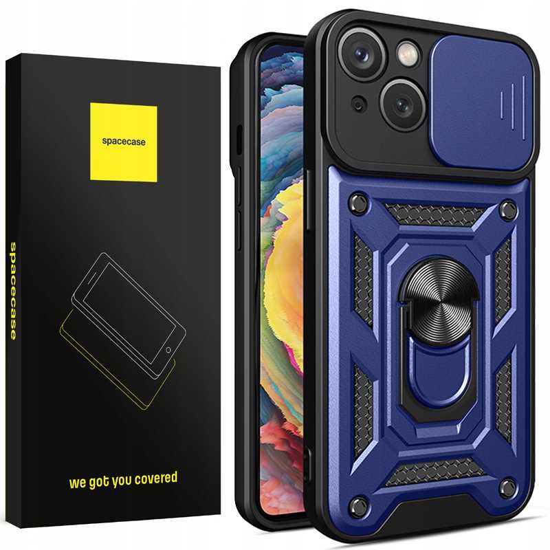 Spacecase Camring iPhone 15 blue