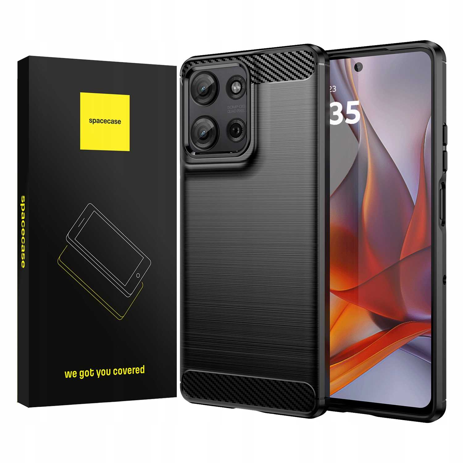 Spacecase Carbon Motorola G75 black