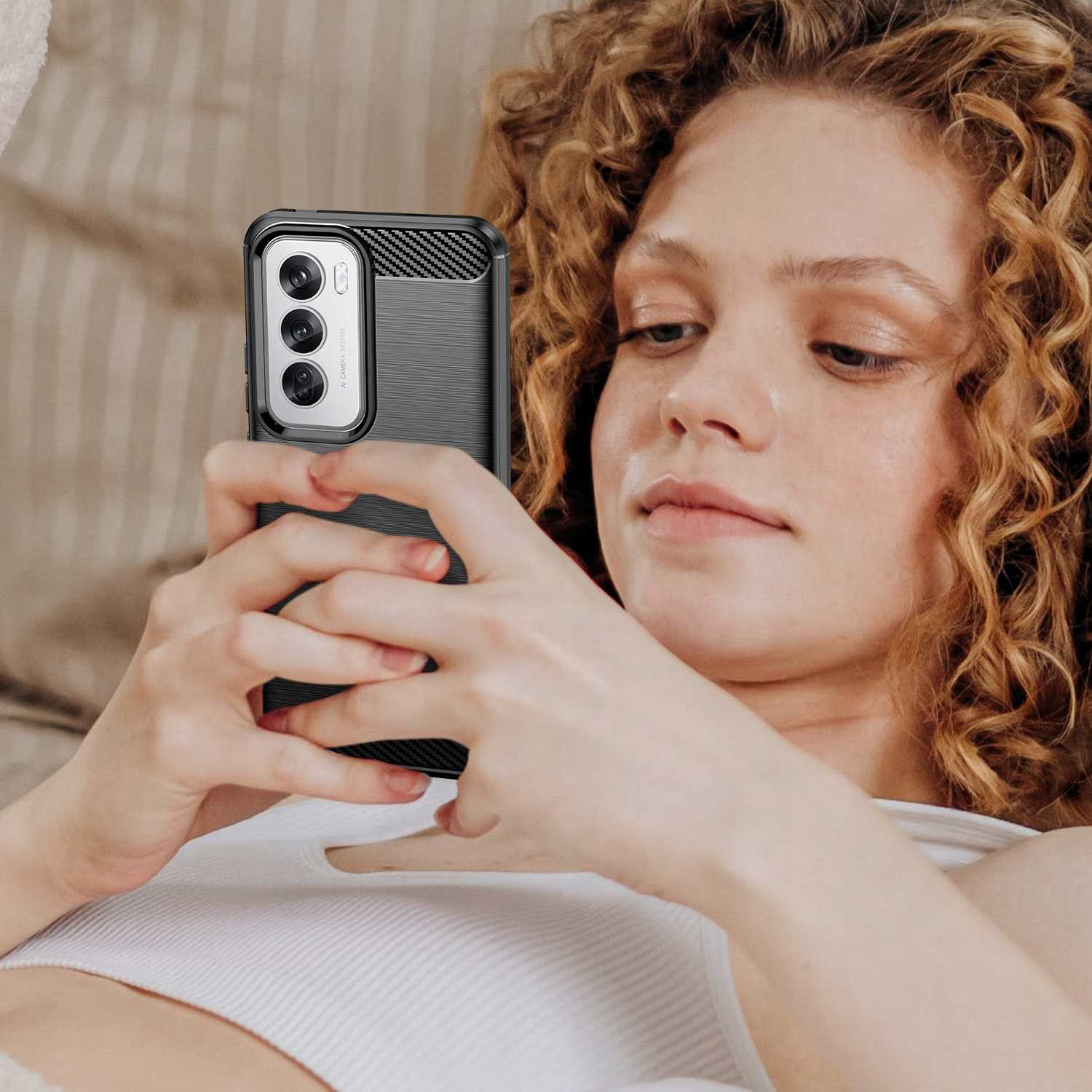 Spacecase Carbon Oppo Reno 12 Pro 5G Black