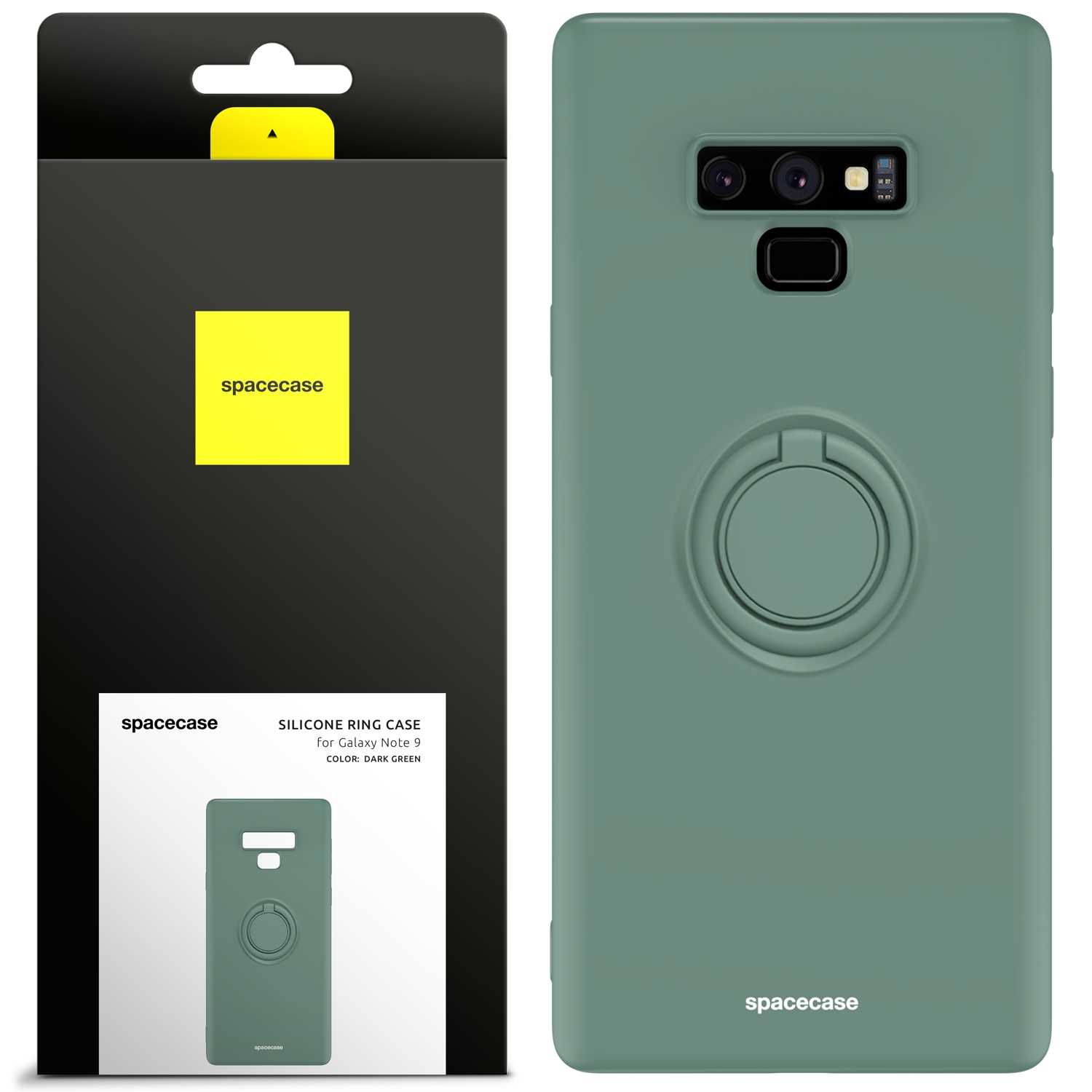 Spacecase Silicone Ring Galaxy Note 9 Dark Green