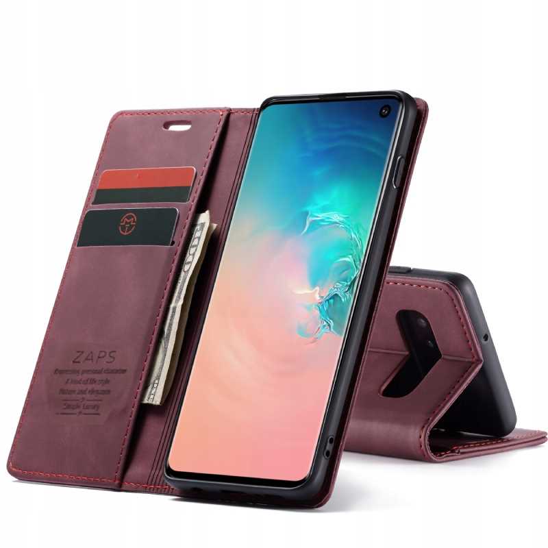 Spacecase Wallet Galaxy S10e wiśniowy