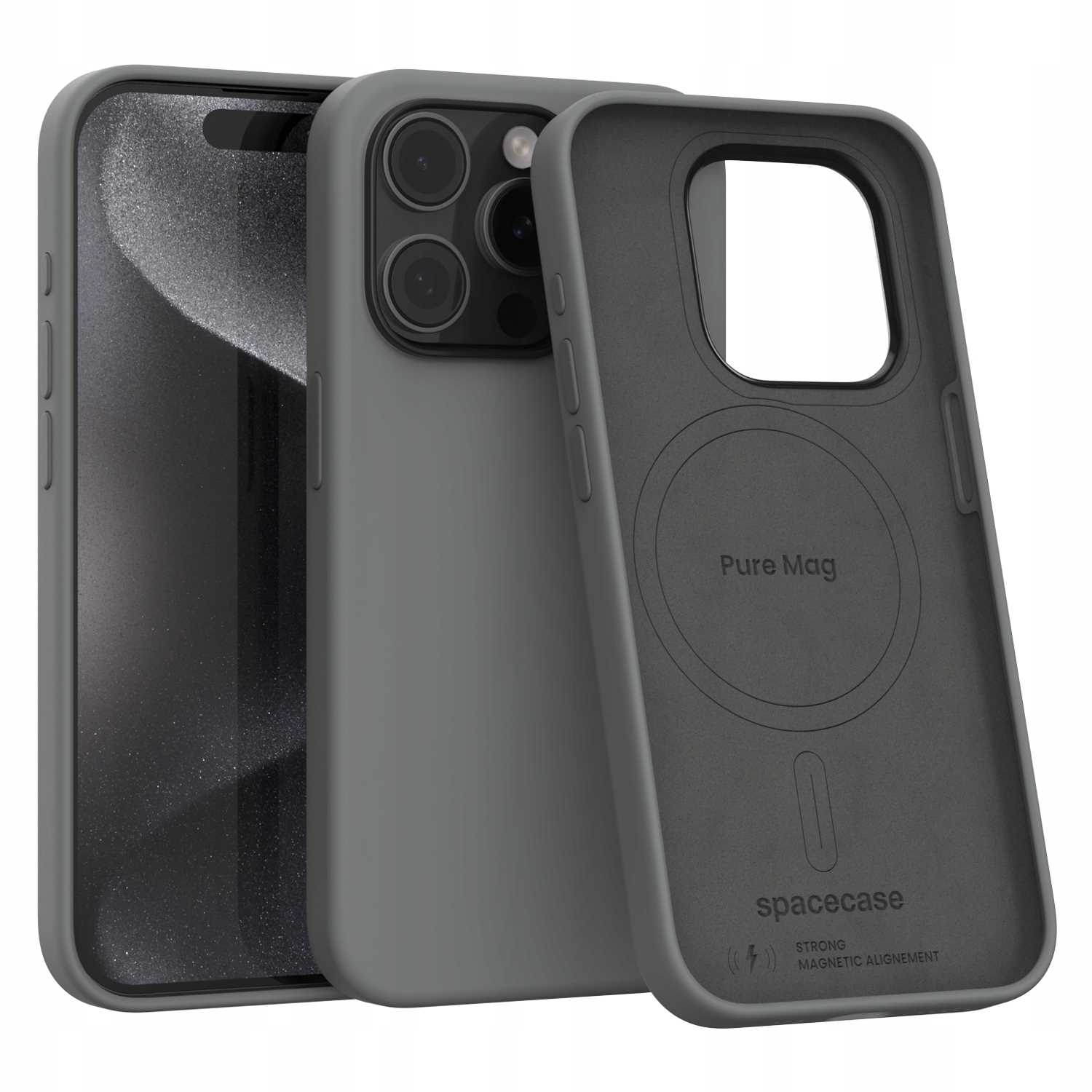 Spacecase Pure Mag Iphone 15 Pro Gray