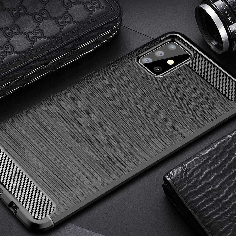 Spacecase Carbon Galaxy A71 czarny