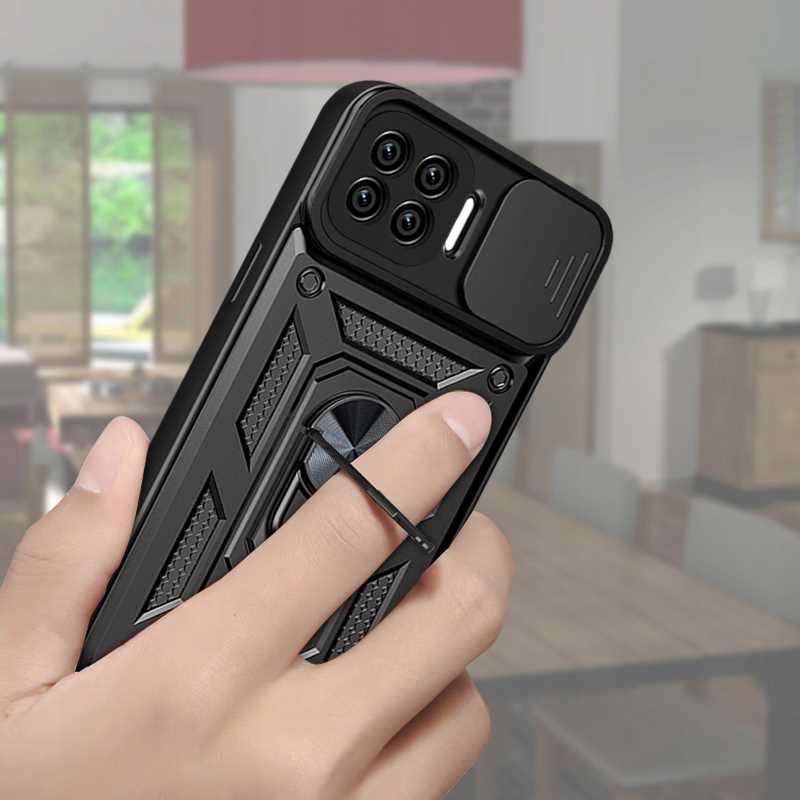 Spacecase Camring Oppo Reno 4 Lite black