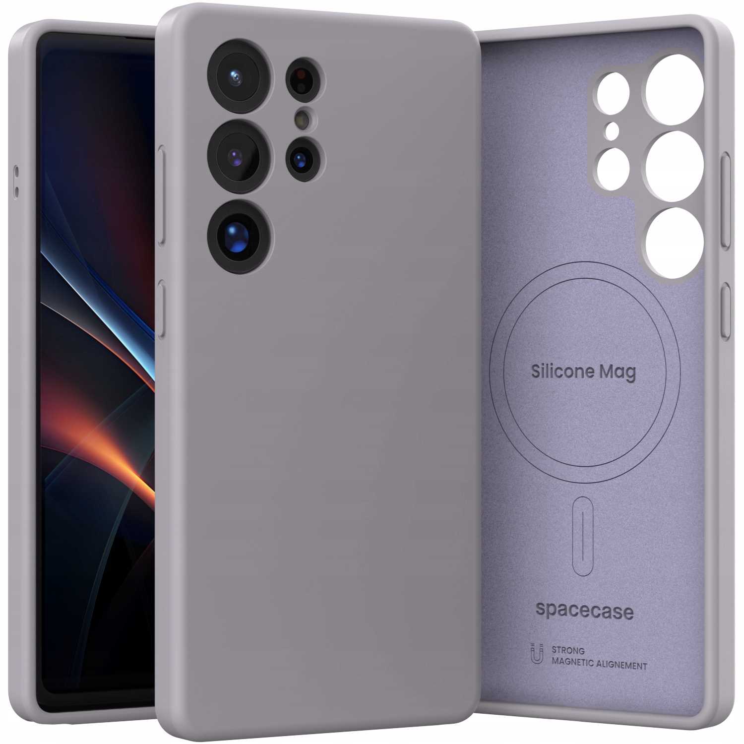 Spacecase Silicone Mag Galaxy S25 Ultra light purple