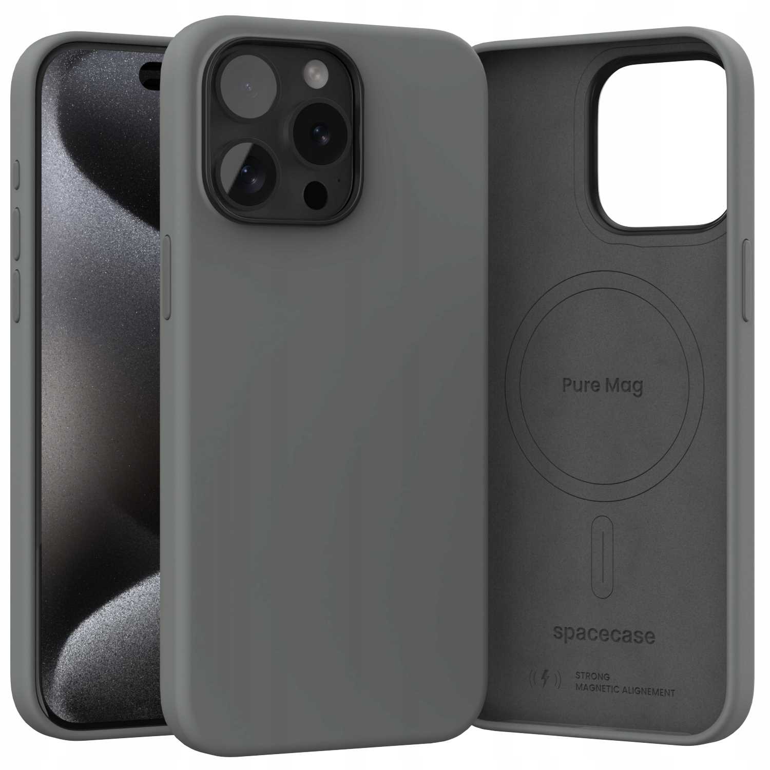 Spacecase Pure Mag iPhone 15 Pro Max gray