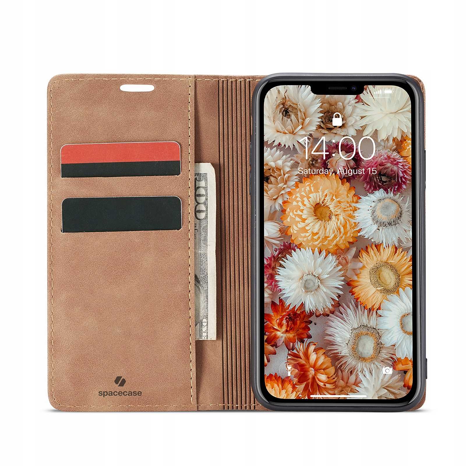 Spacecase Wallet Iphone 11 Light Brown