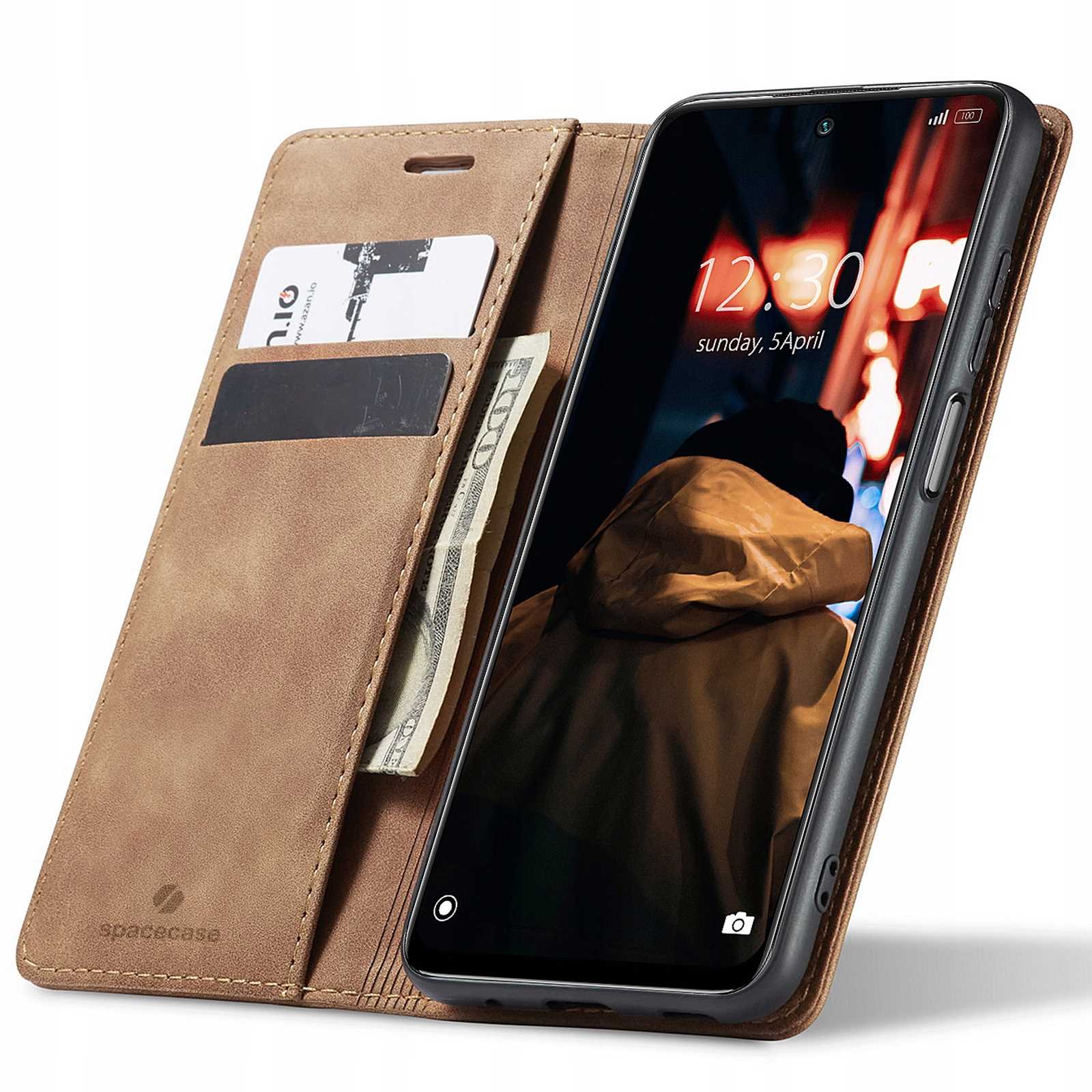 Spacecase Wallet Redmi Note 11/11S  Light Brown