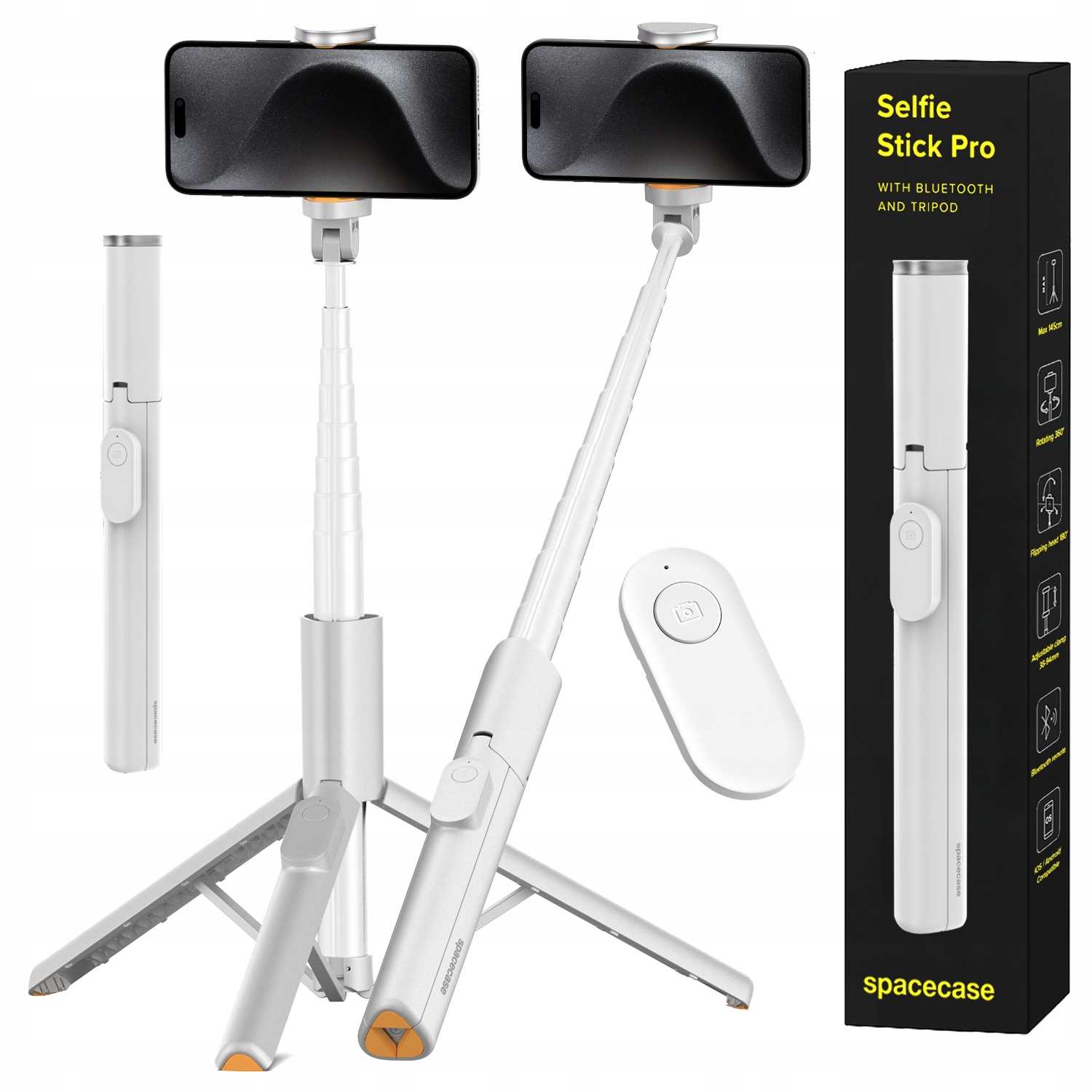Spacecase Selfie Stick Pro St11-W White