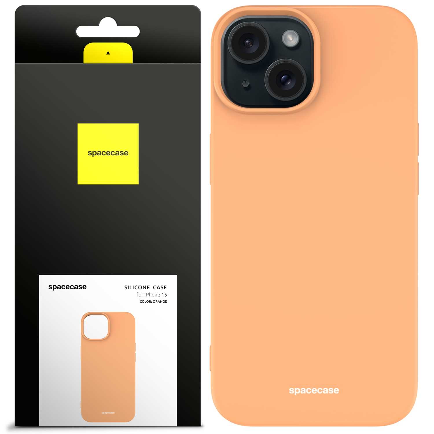 Spacecase Silicone Case iPhone 15 orange