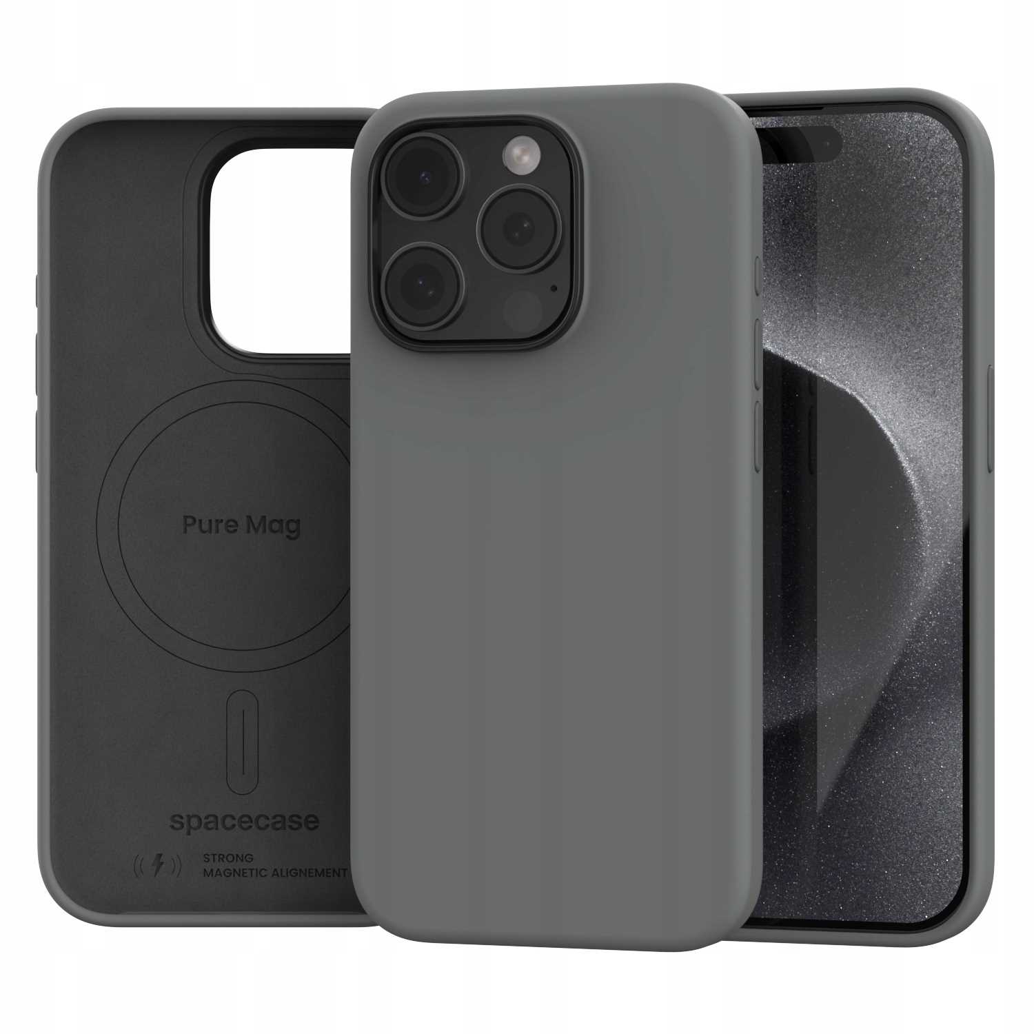 Spacecase Pure Mag iPhone 15 Pro gray