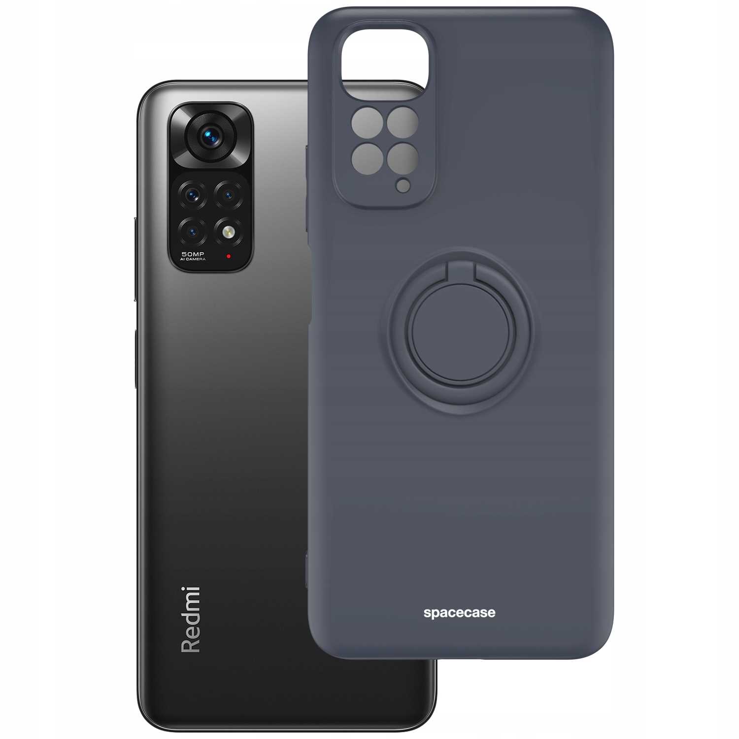Spacecase Silicone Ring Redmi Note 11/11s black