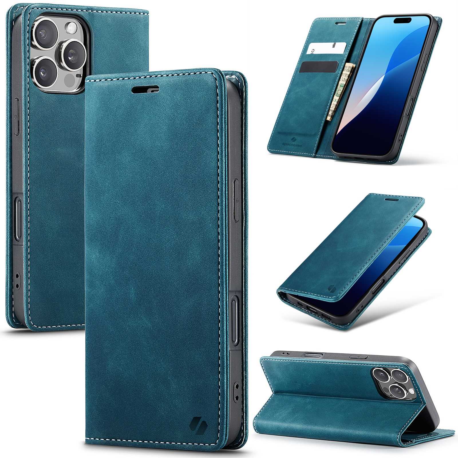 Spacecase Wallet iPhone 16 Pro Max blue