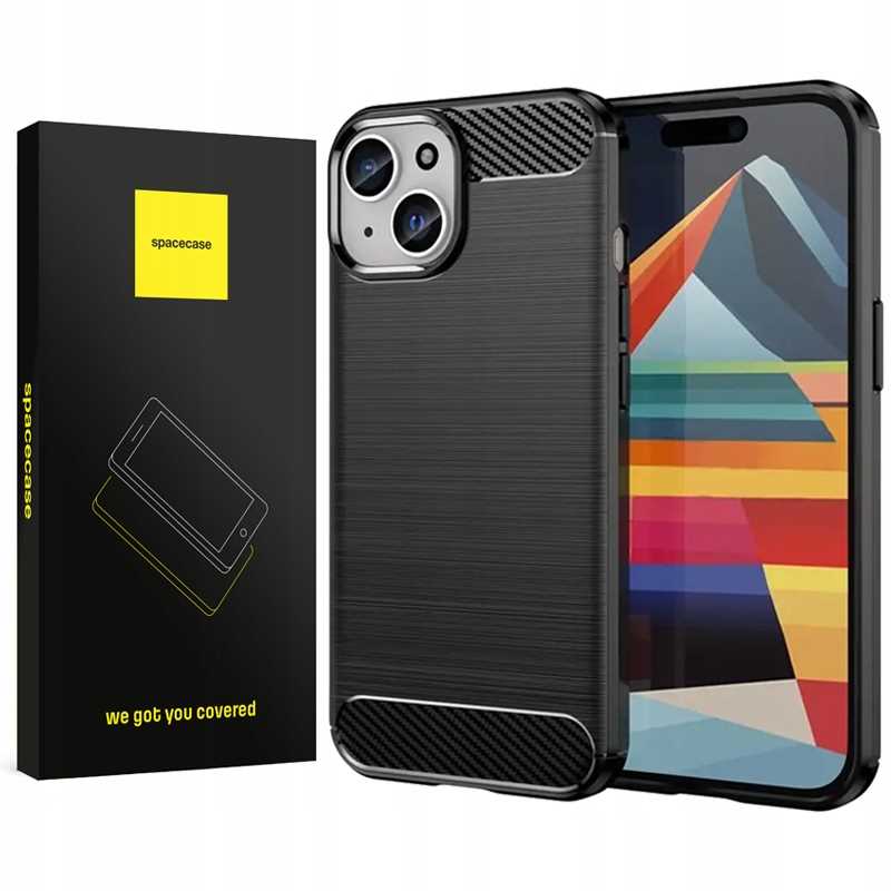 Spacecase Carbon Iphone 15 Black