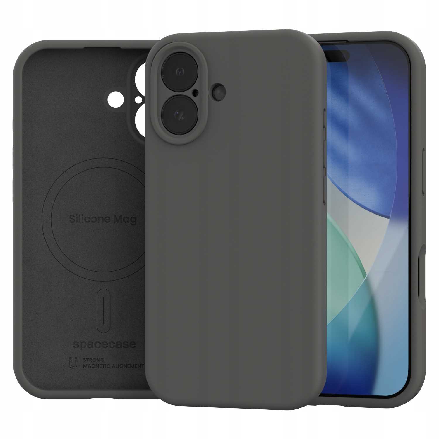 Spacecase Silicone Mag iPhone 17 gray