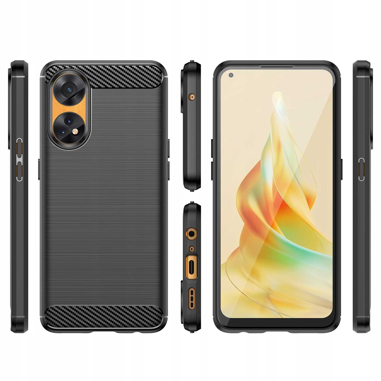 Spacecase Carbon Oppo Reno 8T Black