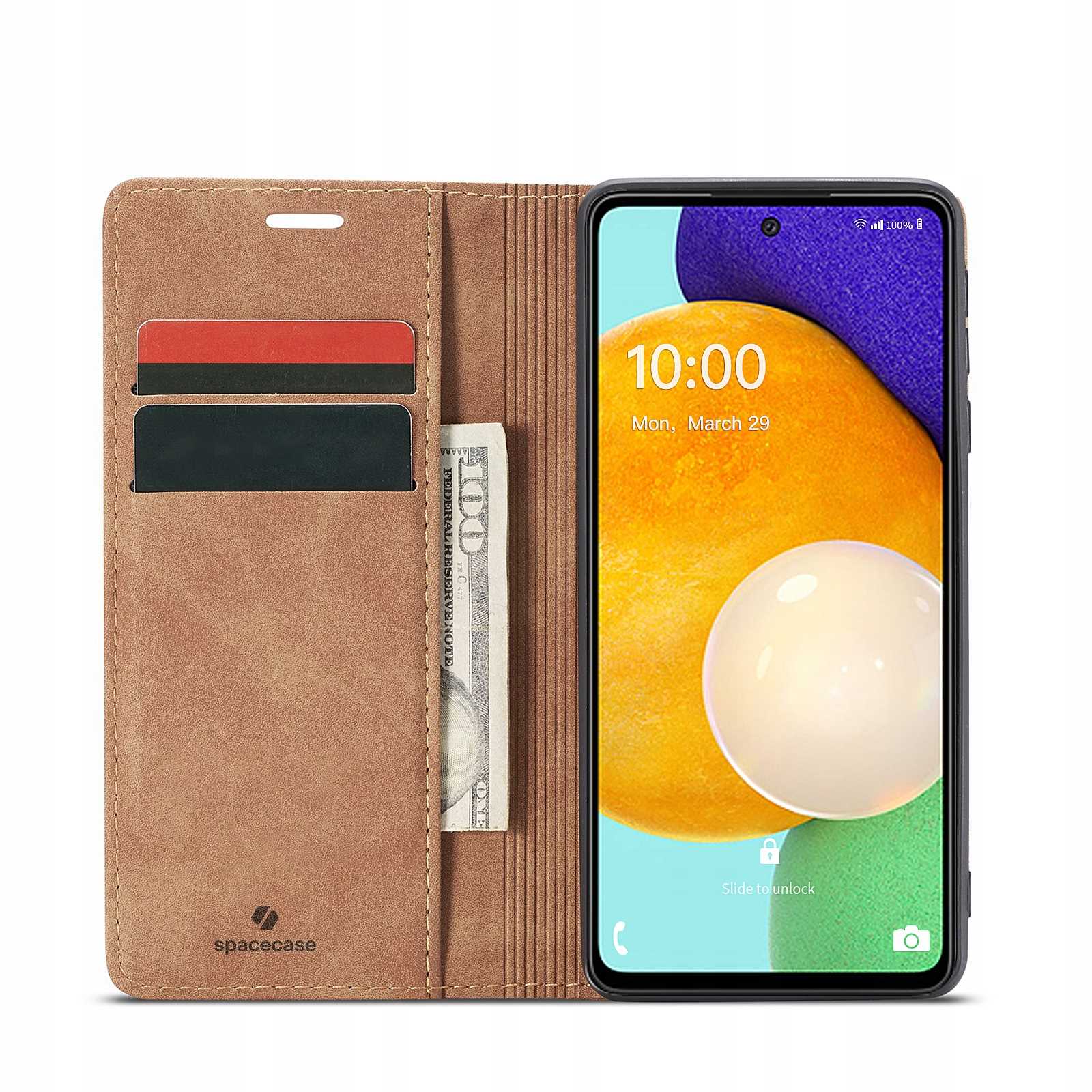 Spacecase Wallet Galaxy A53 light brown